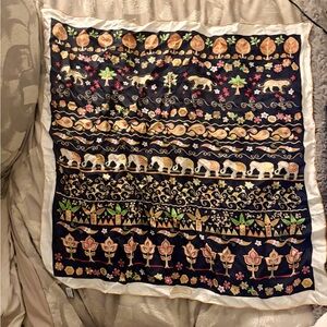 Salvatore Ferragamo Multicolor Animal Print Scarf